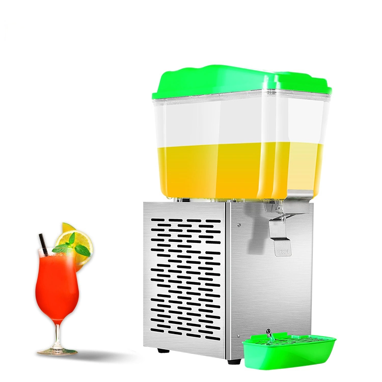 Caterwin Commercial Beverage Processing Machinery 4.2 Gallon Green Single Tank Refrigerated Juice Dispenser Fruit Beverage Dispenser